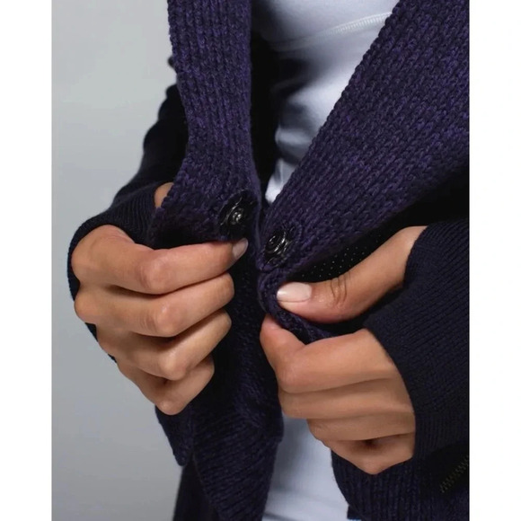 Lululemon Wrap It Up Merino Wool Sweater in Black Grape/Going Grape - Picture 13 of 15